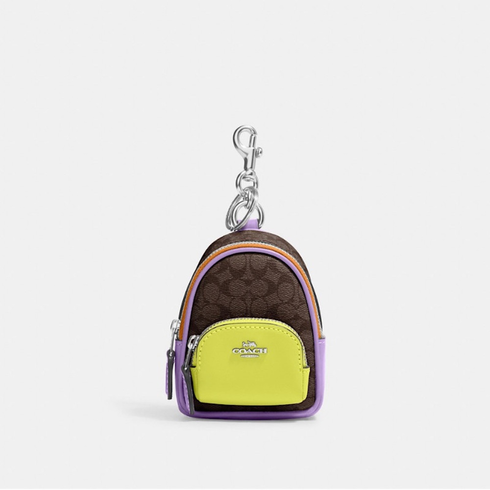 Coach mini backpack bag charm